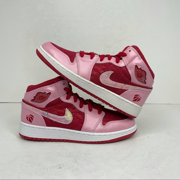 Jordan Shoes - Nike Air Jordan 1 Retro Mid GS “Valentine’s Day”